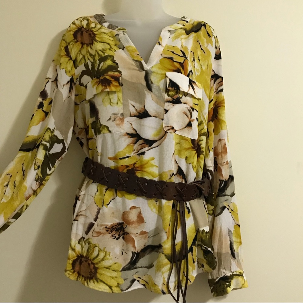 Gorgeous V- Neck Floral Blouse